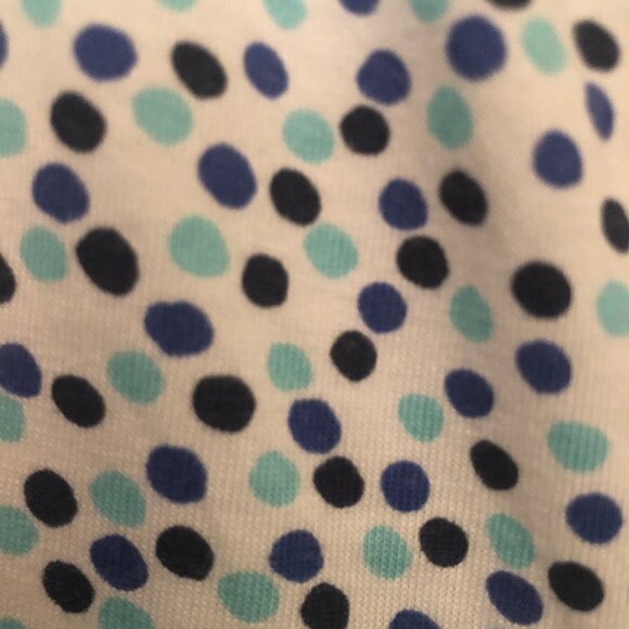 Boden Margot shift dress w/ pockets--white w/ blue polka dots sz 6P - Picture 6 of 12